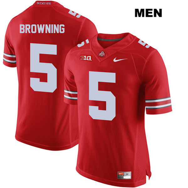 Ohio State Buckeyes Men's Baron Browning #5 Red Authentic Nike College NCAA Stitched Football Jersey MH19B44QW